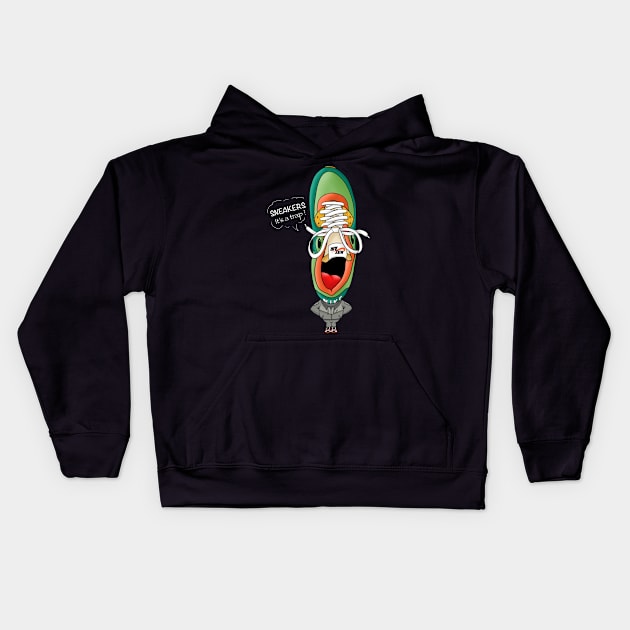 Sneakerhead Dark Kids Hoodie by WkDesign